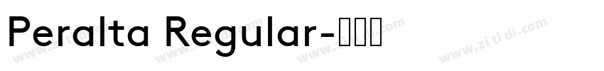 Peralta Regular字体转换